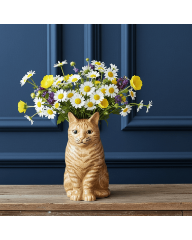 Small Flower Vase Ginger Cat - Vincent Quail Ceramics table flower living room vase kitatori switzerland