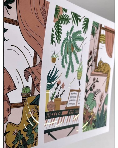 Le vent qui passe - Poster A5, affiche, deco murale Olala by Pupa mural affiche posters muraux design deco salon cuisine cham...