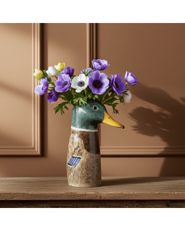Large Flower Vase - Mallard duck Quail Ceramics table flower living room vase kitatori switzerland
