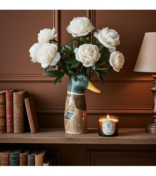 Large Flower Vase - Mallard duck Quail Ceramics table flower living room vase kitatori switzerland