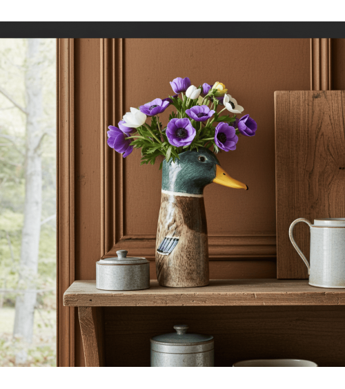 Large Flower Vase - Mallard duck Quail Ceramics table flower living room vase kitatori switzerland
