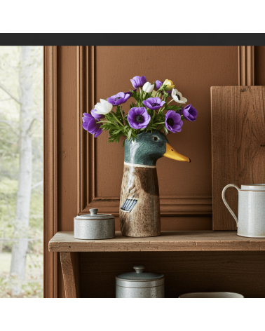Large Flower Vase - Mallard duck Quail Ceramics table flower living room vase kitatori switzerland