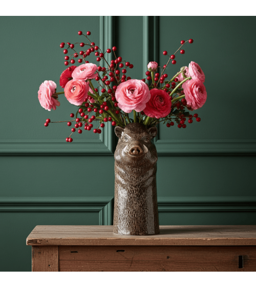 Wildschwein - Blumenvase, Grosse Vase
