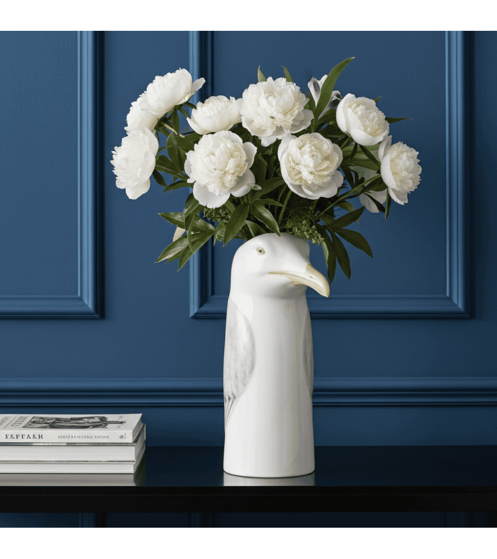 Goéland argenté - Grand vase à fleurs Quail Ceramics design fleur décoratif original kitatori suisse