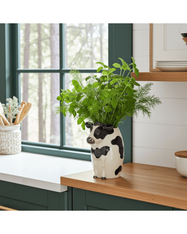 Holstein Kuh - Blumenvase, Grosse Vase Quail Ceramics vasen deko blumenvase blume vase design dekoration spezielle schöne kit...