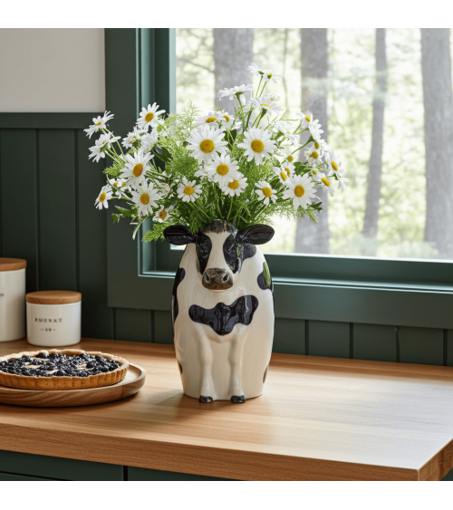 Holstein Kuh - Blumenvase, Grosse Vase Quail Ceramics vasen deko blumenvase blume vase design dekoration spezielle schöne kit...