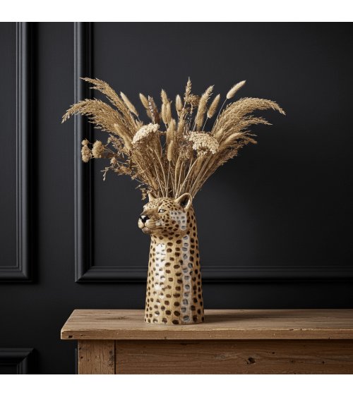 Large Flower Vase - Leopard Quail Ceramics table flower living room vase kitatori switzerland