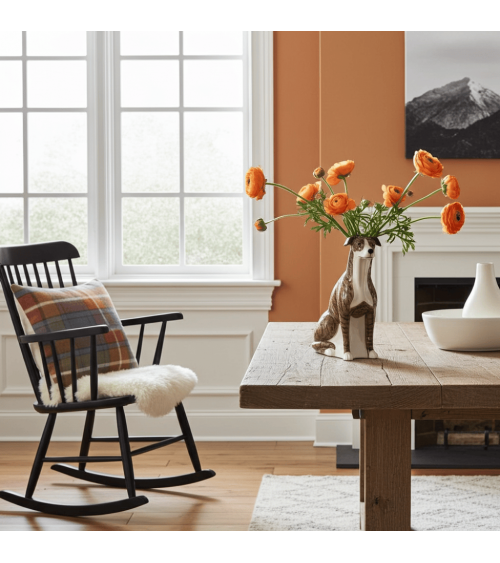 Vase à fleurs - Lévrier Quail Ceramics design fleur décoratif original kitatori suisse