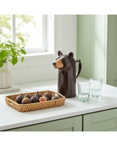 Wasserkrug - Bär, Schwarzbär Quail Ceramics wasserkaraffe glas krüg glaskaraffen design