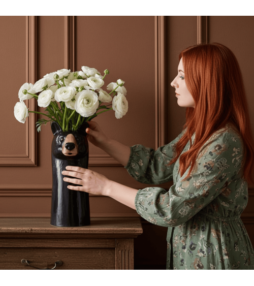 Vaso di fiori - Orso Nero Quail Ceramics vasi eleganti per interni per fiori decorativi design kitatori svizzera