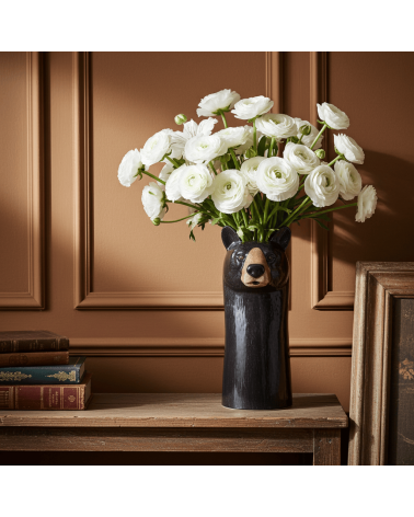 Vaso di fiori - Orso Nero Quail Ceramics vasi eleganti per interni per fiori decorativi design kitatori svizzera