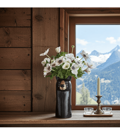 Vaso di fiori - Orso Nero Quail Ceramics vasi eleganti per interni per fiori decorativi design kitatori svizzera