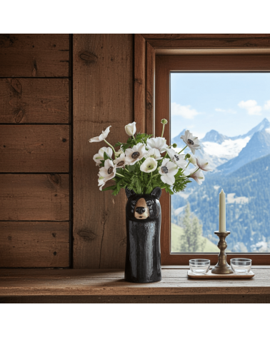Vaso di fiori - Orso Nero Quail Ceramics vasi eleganti per interni per fiori decorativi design kitatori svizzera