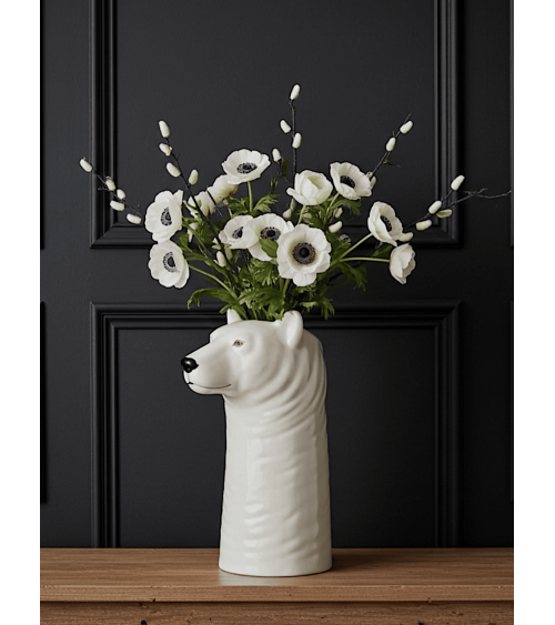 Vase à fleurs - Ours Polaire Quail Ceramics design fleur décoratif original kitatori suisse
