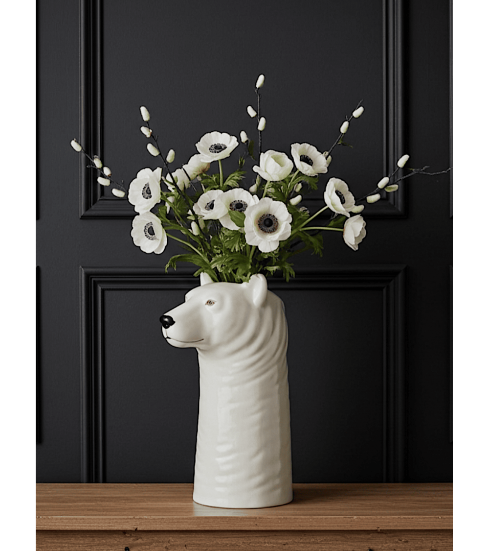 Flower Vase - Polar Bear Quail Ceramics table flower living room vase kitatori switzerland