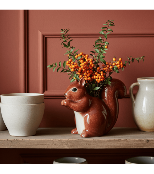 Scoiattolo - Mini vaso per fiori Quail Ceramics vasi eleganti per interni per fiori decorativi design kitatori svizzera