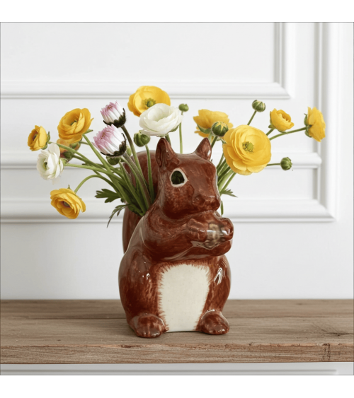 Écureuil - Mini vase à fleurs Quail Ceramics design fleur décoratif original kitatori suisse