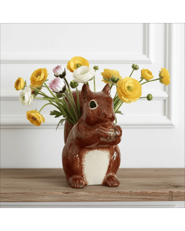 Écureuil - Mini vase à fleurs Quail Ceramics design fleur décoratif original kitatori suisse