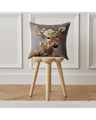 Stag and hedgehog - Cushion cover Yapatkwa decorative accent throw pillows cases sofa original