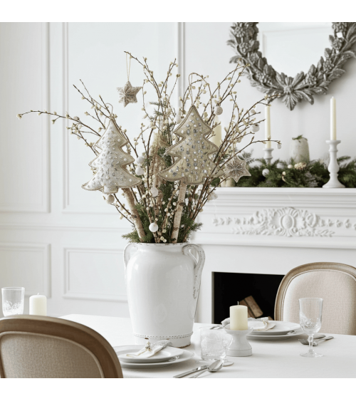 Glitzernder Weihnachtsbaum – Weihnachtsdeko aus besticktem Leinen Katie Larmour Linen Weihnachtsdekoration kaufen Weihnachtsb...