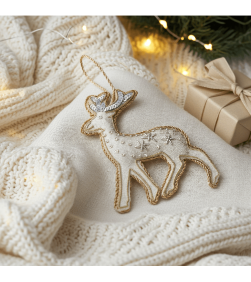 Rentier – Weihnachtsdeko aus besticktem Leinen Katie Larmour Linen Weihnachtsdekoration kaufen Weihnachtsbaum Deko Ideen 2024...