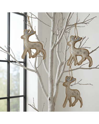 Rentier – Weihnachtsdeko aus besticktem Leinen Katie Larmour Linen Weihnachtsdekoration kaufen Weihnachtsbaum Deko Ideen 2024...