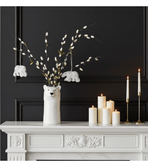 Peter, der Eisbär – Weihnachtsdeko aus besticktem Leinen Katie Larmour Linen Weihnachtsdekoration kaufen Weihnachtsbaum Deko ...