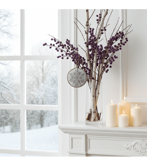 Nussknacker-Schneeflocke – Weihnachtsdeko aus besticktem Leinen Katie Larmour Linen Weihnachtsdekoration kaufen Weihnachtsbau...