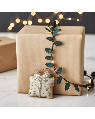 Geschenk – Weihnachtsdeko aus besticktem Leinen Katie Larmour Linen Weihnachtsdekoration kaufen Weihnachtsbaum Deko Ideen 202...