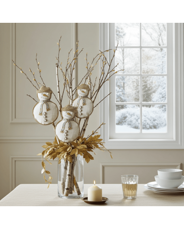 Schneemann – Weihnachtsdeko aus besticktem Leinen Katie Larmour Linen Weihnachtsdekoration kaufen Weihnachtsbaum Deko Ideen 2...