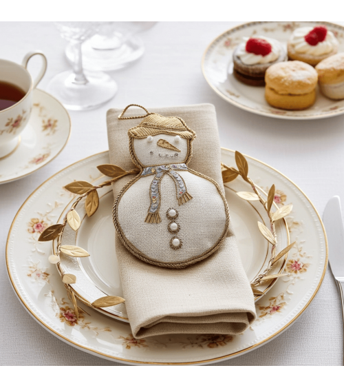 Schneemann – Weihnachtsdeko aus besticktem Leinen Katie Larmour Linen Weihnachtsdekoration kaufen Weihnachtsbaum Deko Ideen 2...