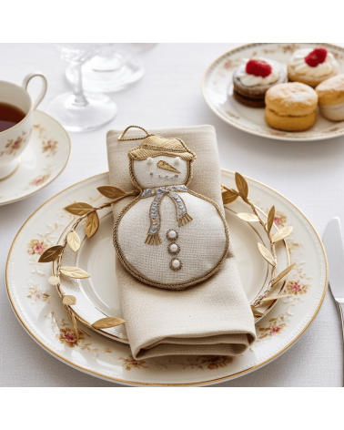 Schneemann – Weihnachtsdeko aus besticktem Leinen Katie Larmour Linen Weihnachtsdekoration kaufen Weihnachtsbaum Deko Ideen 2...