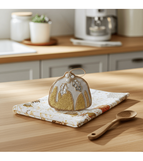 Pudding – Weihnachtsdeko aus besticktem Leinen Katie Larmour Linen Weihnachtsdekoration kaufen Weihnachtsbaum Deko Ideen 2024...