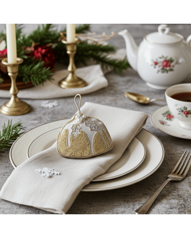 Pudding – Weihnachtsdeko aus besticktem Leinen Katie Larmour Linen Weihnachtsdekoration kaufen Weihnachtsbaum Deko Ideen 2024...