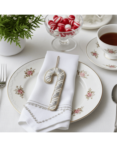 Sucre d'orge - Décoration de Noël en lin brodé Katie Larmour Linen decoration noel decor déco de noel 2024 maison fait main