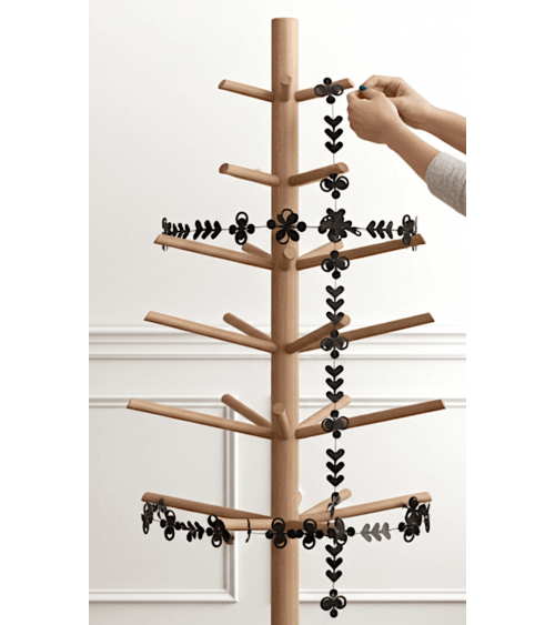 FOLK ornaments black - traditional paper decoration Jurianne Matter original kitatori switzerland