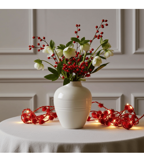Lametta Pompon Rot - Indoor Lichterkette mit Batterie Melanie Porter kaufen indoor schlafzimmer kinderzimmer