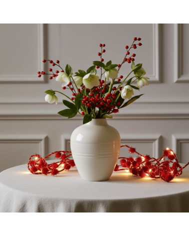 Lametta Pompon Rot - Indoor Lichterkette mit Batterie Melanie Porter kaufen indoor schlafzimmer kinderzimmer