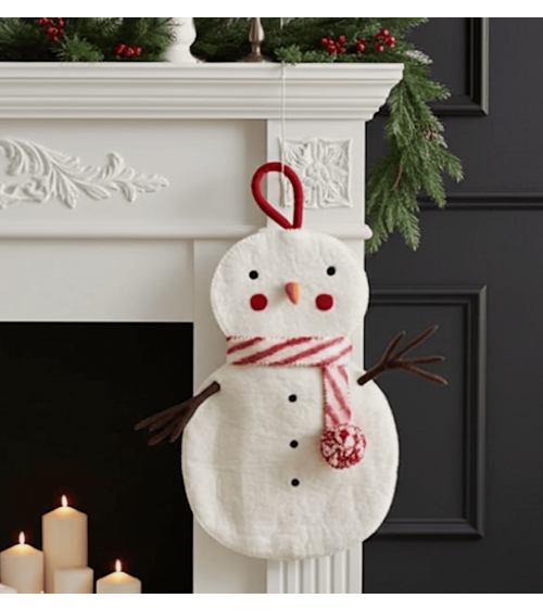 Snowman - Christmas Stocking Sew Heart Felt 2024 christmas decorations xmas tree decorations