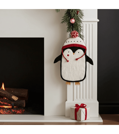 Pete le pingouin - Botte, chaussette de Noël pour cheminée Sew Heart Felt decoration noel decor déco de noel 2024 maison fait...