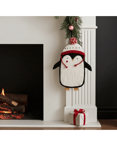 Pete le pingouin - Botte, chaussette de Noël pour cheminée Sew Heart Felt decoration noel decor déco de noel 2024 maison fait...