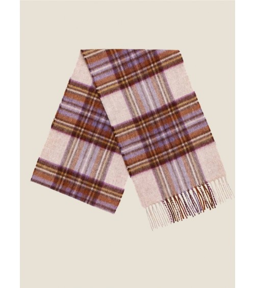 Tartan DRESS HEATHER STEWART - écharpe en laine mérinos Bronte by Moon luxe pour femme homme Suisse Kitatori