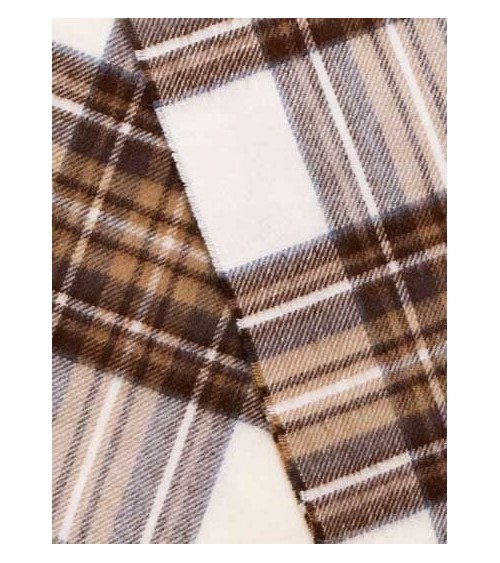 Grand Ruana Tartan NATURAL DRESS STEWART - poncho, cape en laine Bronte by Moon femme hiver chic plaid kitatori suisse