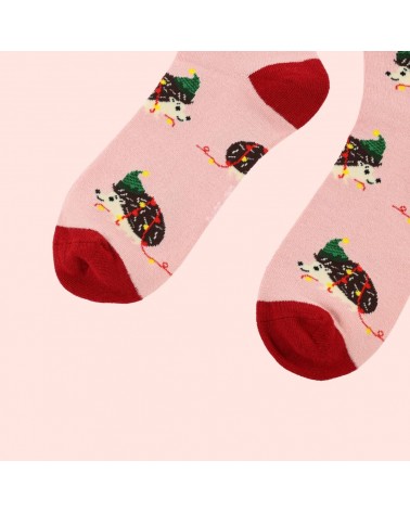 Save the Hedgehogs - Christmas Bamboo Socks Bare Kind funny crazy cute cool best pop socks for women men