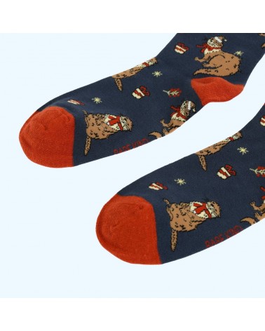 Save the Otters - Christmas Bamboo Socks Bare Kind funny crazy cute cool best pop socks for women men