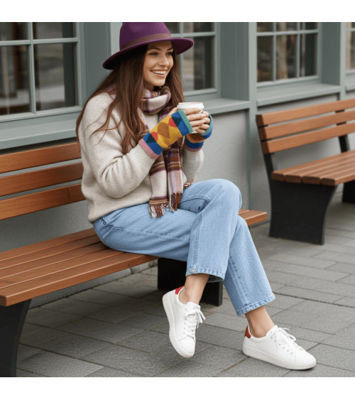 Muffole in lana, guanti senza dita - vetro colorato Donna Wilson idea regalo svizzera