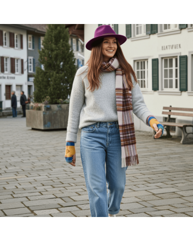 Tartan DRESS HEATHER STEWART - englisch Schal, Merino Wollschal Bronte by Moon Damen Winter Winterschal Herrenschal woll scha...