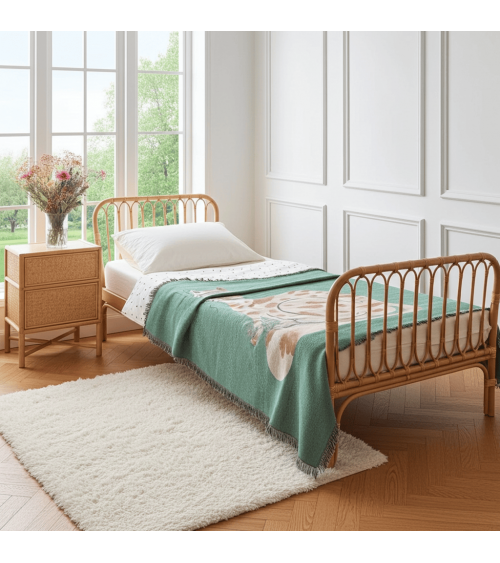 The Choupette after Karl - Woven cotton blanket Mad Marie best cozy soft throws and blankets for sofa