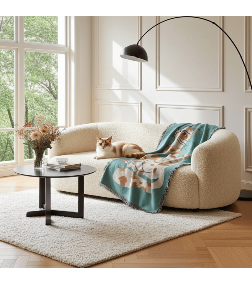 The Choupette after Karl - Woven cotton blanket Mad Marie best cozy soft throws and blankets for sofa