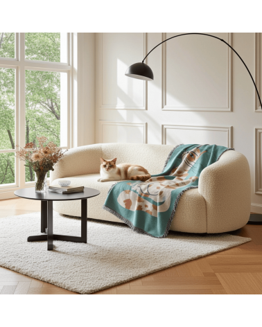 The Choupette after Karl - Kuscheldecke aus Baumwolle Mad Marie Sofa Kuscheldecke Bettdecke Tagesdecke Wohndecke kaufen Schweiz